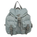 PRADA Backpack Nylon Light Blue Silver Auth 141519-13