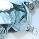 PRADA Backpack Nylon Light Blue Silver Auth 141519-25