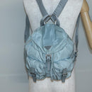 PRADA Backpack Nylon Light Blue Silver Auth 141519-27