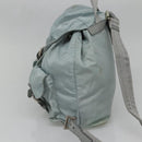 PRADA Backpack Nylon Light Blue Silver Auth 141519-4