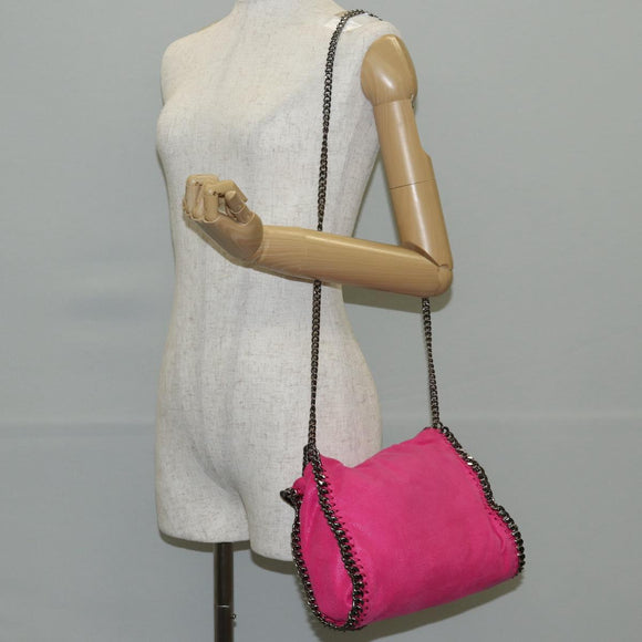 Stella McCartney Chain Mini Falabella Tasche Leder 2-Wege Pink 371223 Auth 141523