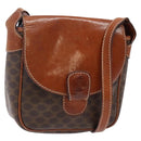 CELINE Macadam Canvas Shoulder Bag PVC Leather Brown Gold Auth 141524-1