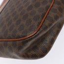 CELINE Macadam Canvas Shoulder Bag PVC Leather Brown Gold Auth 141524-13
