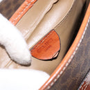 CELINE Macadam Canvas Shoulder Bag PVC Leather Brown Gold Auth 141524-16