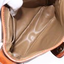 CELINE Macadam Canvas Shoulder Bag PVC Leather Brown Gold Auth 141524-17