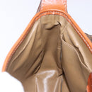 CELINE Macadam Canvas Shoulder Bag PVC Leather Brown Gold Auth 141524-19