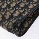 Christian Dior Trotter Canvas Shoulder Bag Navy Gold Auth 141525-9