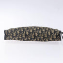 Christian Dior Trotter Canvas Shoulder Bag Navy Gold Auth 141525-5