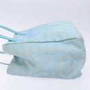 CHANEL New Travel Line Tote Bag Nylon Light Blue Silver CC Auth 141526-5