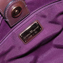 Salvatore Ferragamo Vala Shoulder Bag Nylon Purple Gold Auth 141527-17