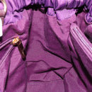 Salvatore Ferragamo Vala Shoulder Bag Nylon Purple Gold Auth 141527-18