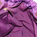 Salvatore Ferragamo Vala Shoulder Bag Nylon Purple Gold Auth 141527-18