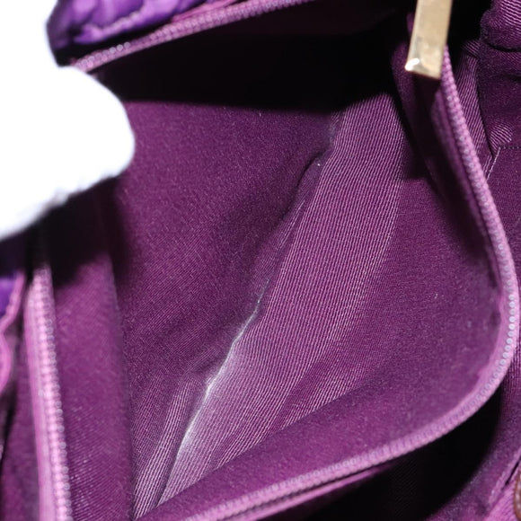 Salvatore Ferragamo Vala Shoulder Bag Nylon Purple Gold Auth 141527