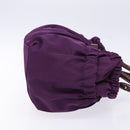 Salvatore Ferragamo Vala Shoulder Bag Nylon Purple Gold Auth 141527-4