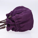 Salvatore Ferragamo Vala Shoulder Bag Nylon Purple Gold Auth 141527-4