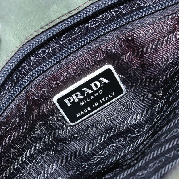 PRADA Shoulder Bag Nylon Green Auth 141528
