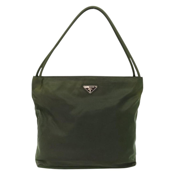 PRADA Shoulder Bag Nylon Green Auth 141528