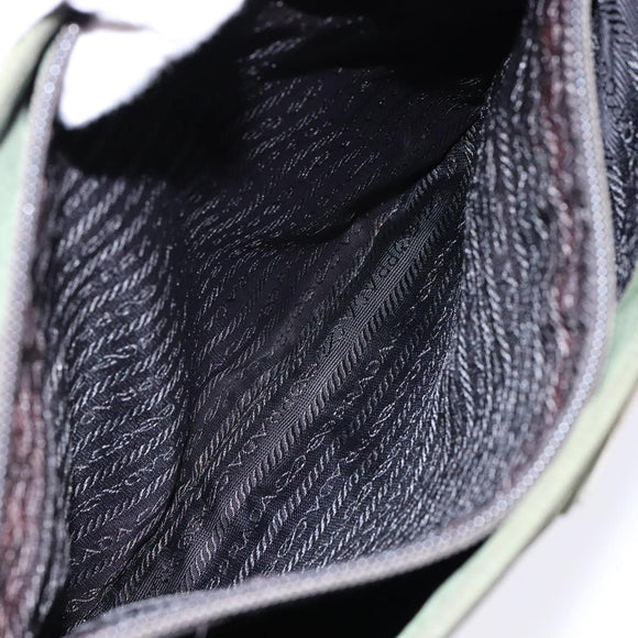 PRADA Shoulder Bag Nylon Green Auth 141528