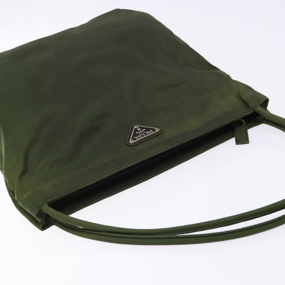 PRADA Shoulder Bag Nylon Green Auth 141528