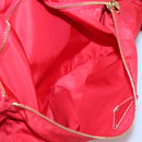 PRADA Shoulder Bag Nylon Red Gold Auth 141529-21