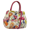 PRADA Hand Bag Nylon 2way White Gold Auth 141530-1