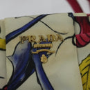 PRADA Hand Bag Nylon 2way White Gold Auth 141530-21