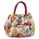 PRADA Hand Bag Nylon 2way White Gold Auth 141530-13