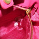 PRADA Hand Bag Nylon 2way White Gold Auth 141530-9