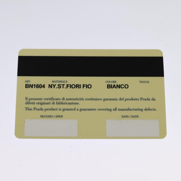 PRADA Hand Bag Nylon 2way White Gold Auth 141530