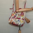 PRADA Hand Bag Nylon 2way White Gold Auth 141530-26