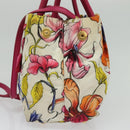 PRADA Hand Bag Nylon 2way White Gold Auth 141530-3