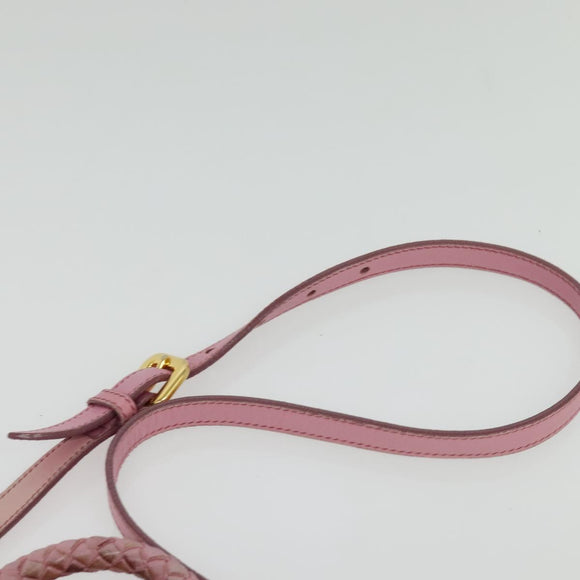 PRADA Hand Bag Nylon 2way Pink Gold Auth 141531