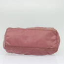PRADA Hand Bag Nylon 2way Pink Gold Auth 141531-11