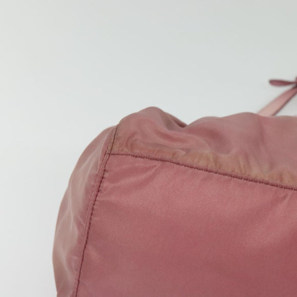 PRADA Hand Bag Nylon 2way Pink Gold Auth 141531
