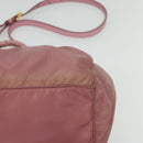 PRADA Hand Bag Nylon 2way Pink Gold Auth 141531-13