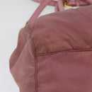 PRADA Hand Bag Nylon 2way Pink Gold Auth 141531-14