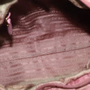 PRADA Hand Bag Nylon 2way Pink Gold Auth 141531-18