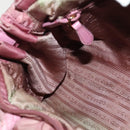 PRADA Hand Bag Nylon 2way Pink Gold Auth 141531-20