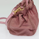PRADA Hand Bag Nylon 2way Pink Gold Auth 141531-4
