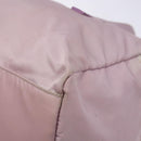 PRADA Boston Bag Nylon Pink Silver Auth 141532-15
