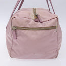 PRADA Boston Bag Nylon Pink Silver Auth 141532-3