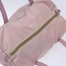 PRADA Boston Bag Nylon Pink Silver Auth 141532-6