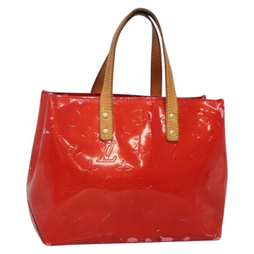 LOUIS VUITTON Monogram Vernis Reade PM Hand Bag Red Rouge M91088 LV Auth 141534