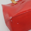 LOUIS VUITTON Monogram Vernis Reade PM Hand Bag Red Rouge M91088 LV Auth 141534-14