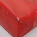 LOUIS VUITTON Monogram Vernis Reade PM Hand Bag Red Rouge M91088 LV Auth 141534-15