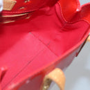 LOUIS VUITTON Monogram Vernis Reade PM Hand Bag Red Rouge M91088 LV Auth 141534-18