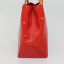 LOUIS VUITTON Monogram Vernis Reade PM Hand Bag Red Rouge M91088 LV Auth 141534-3