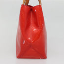 LOUIS VUITTON Monogram Vernis Reade PM Hand Bag Red Rouge M91088 LV Auth 141534-4