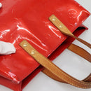 LOUIS VUITTON Monogram Vernis Reade PM Hand Bag Red Rouge M91088 LV Auth 141534-6