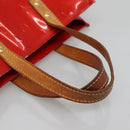 LOUIS VUITTON Monogram Vernis Reade PM Hand Bag Red Rouge M91088 LV Auth 141534-7